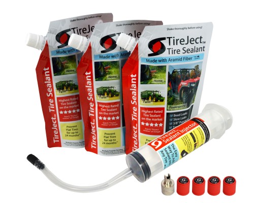 TireJect Automotive Sedan/Crossover/Truck 2-in-1 Tire Sealant & Bead Sealer Kit for Tire Repair of Leaks and Punctures